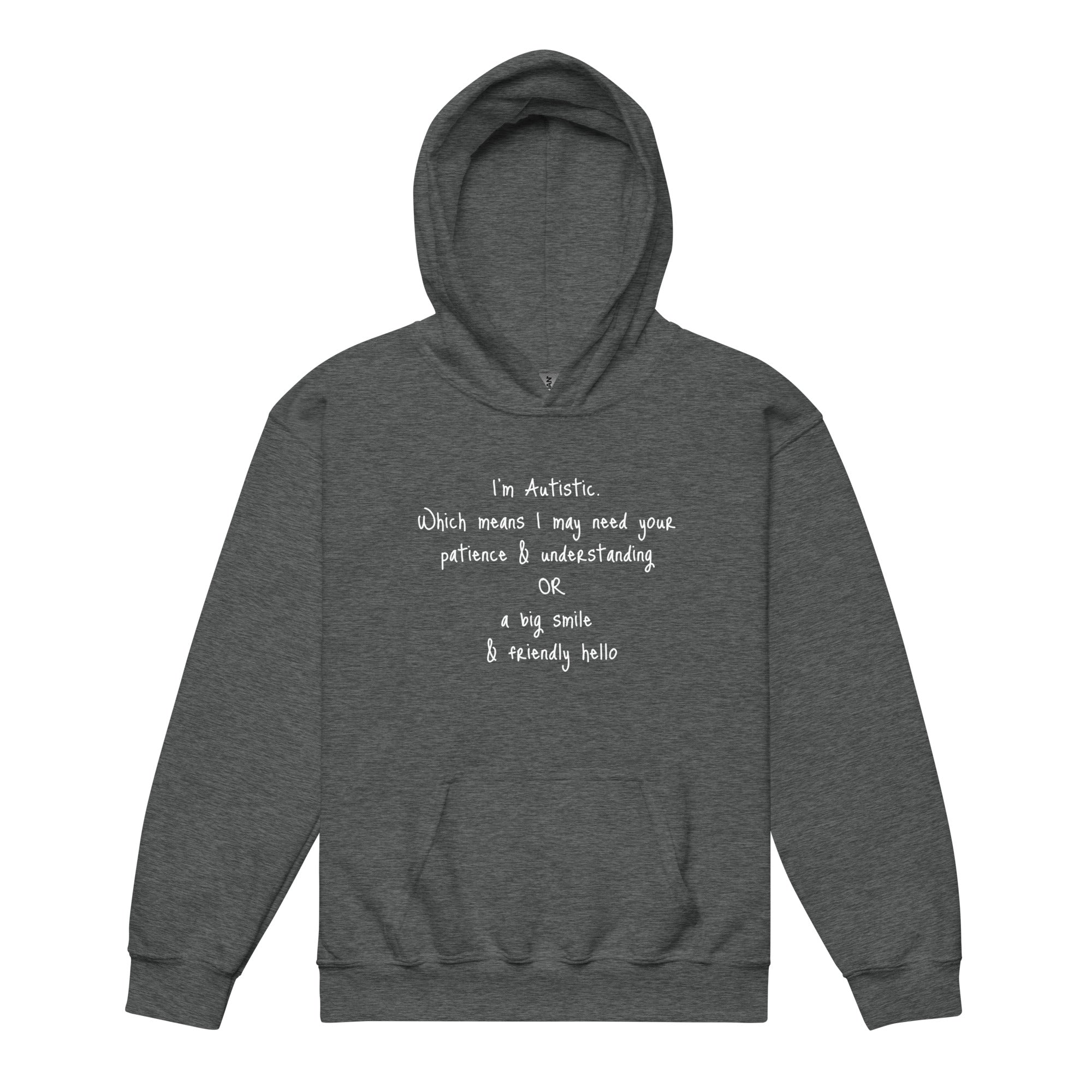 “I’m Autistic” Kindness & Patience Awareness Youth Hoodie